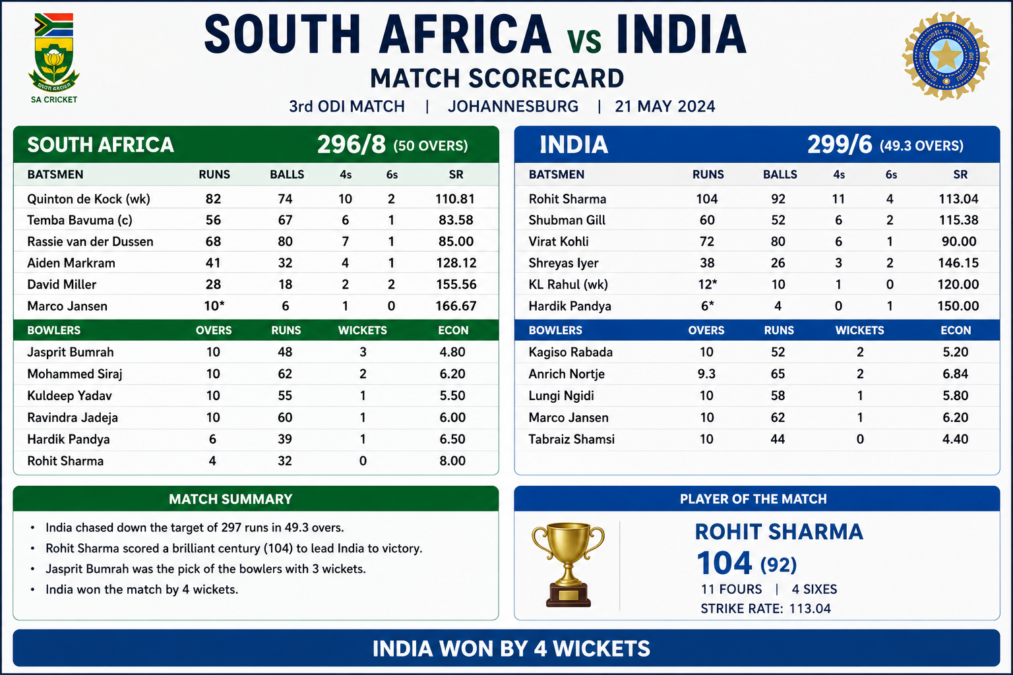 Match Scorecard Match Scorecard